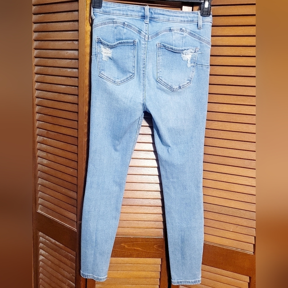 Wax Jean Butt I Love You  Women's High Waisted Distressed Skinny Jeans - Sz 5. - Picture 3 of 7